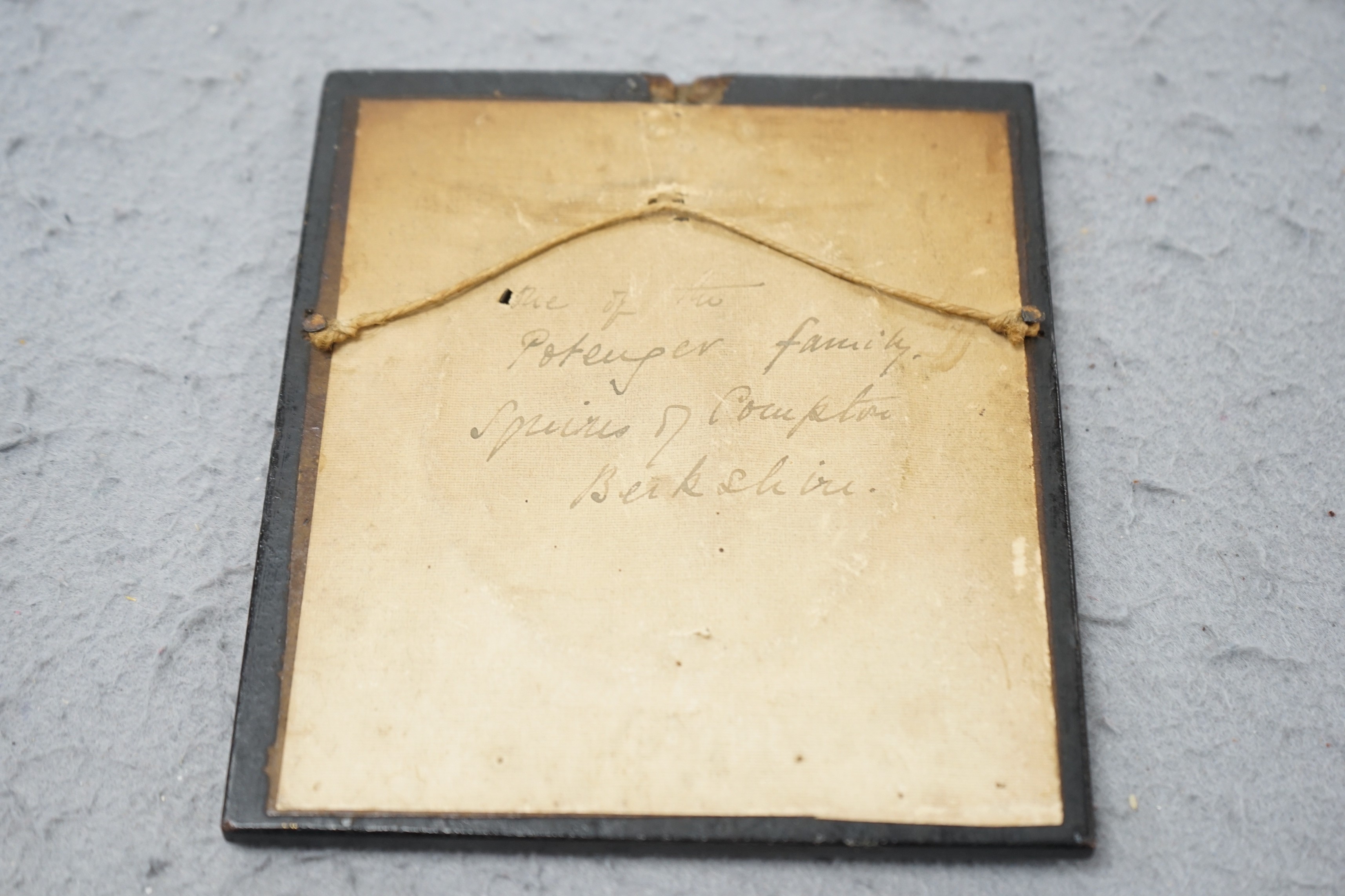 A selection of three watercolour portrait miniatures on ivory relating to the Potenger Family